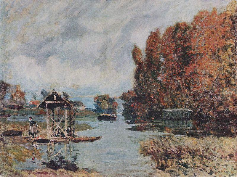 Alfred Sisley Wacherinnen von Bougival Norge oil painting art